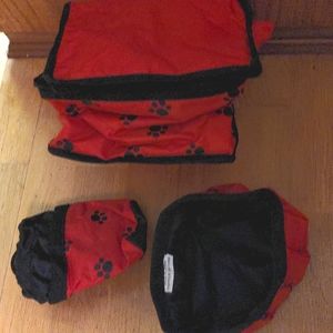 ❤️ 3 Piece Pet Carrier Water Bowl Poop Bag Baggy